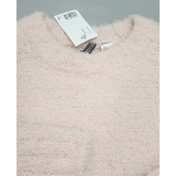 NWT H&M Divided Oversized Crewneck Pink Knit Sweater Women's Sz M - Picture 4 of 6